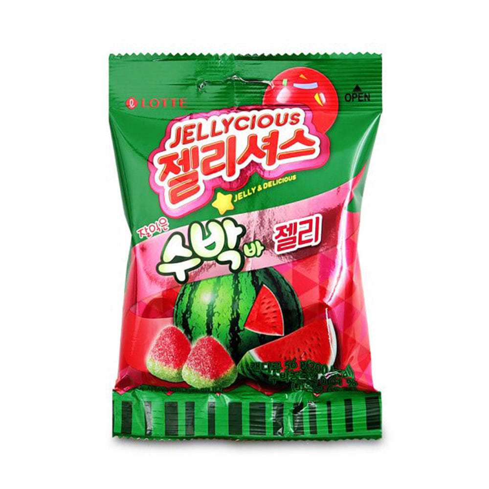 롯데제과 젤리셔스 수박바 젤리 56 그램