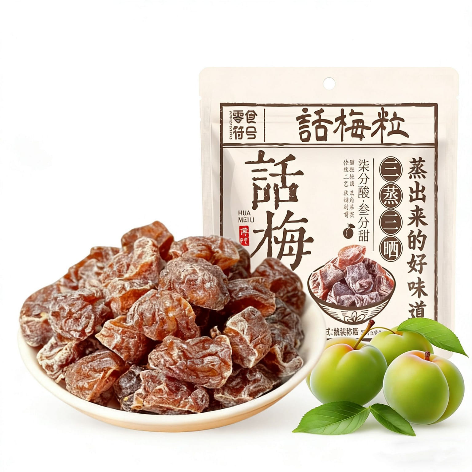 Lime-flavoured salty plums with a sweet and sour t 100 g