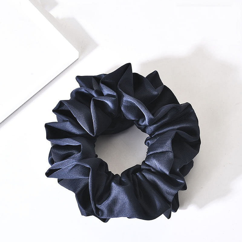 Navy Satin Scrunchie Protect Dyed Hair 0.1 lb