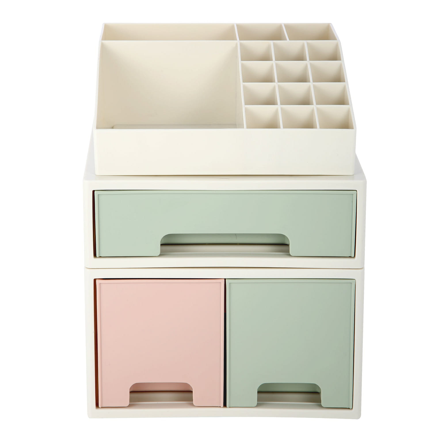 Desk Storage Box Set w/ 3 Drawers + 16 Slots 1 count