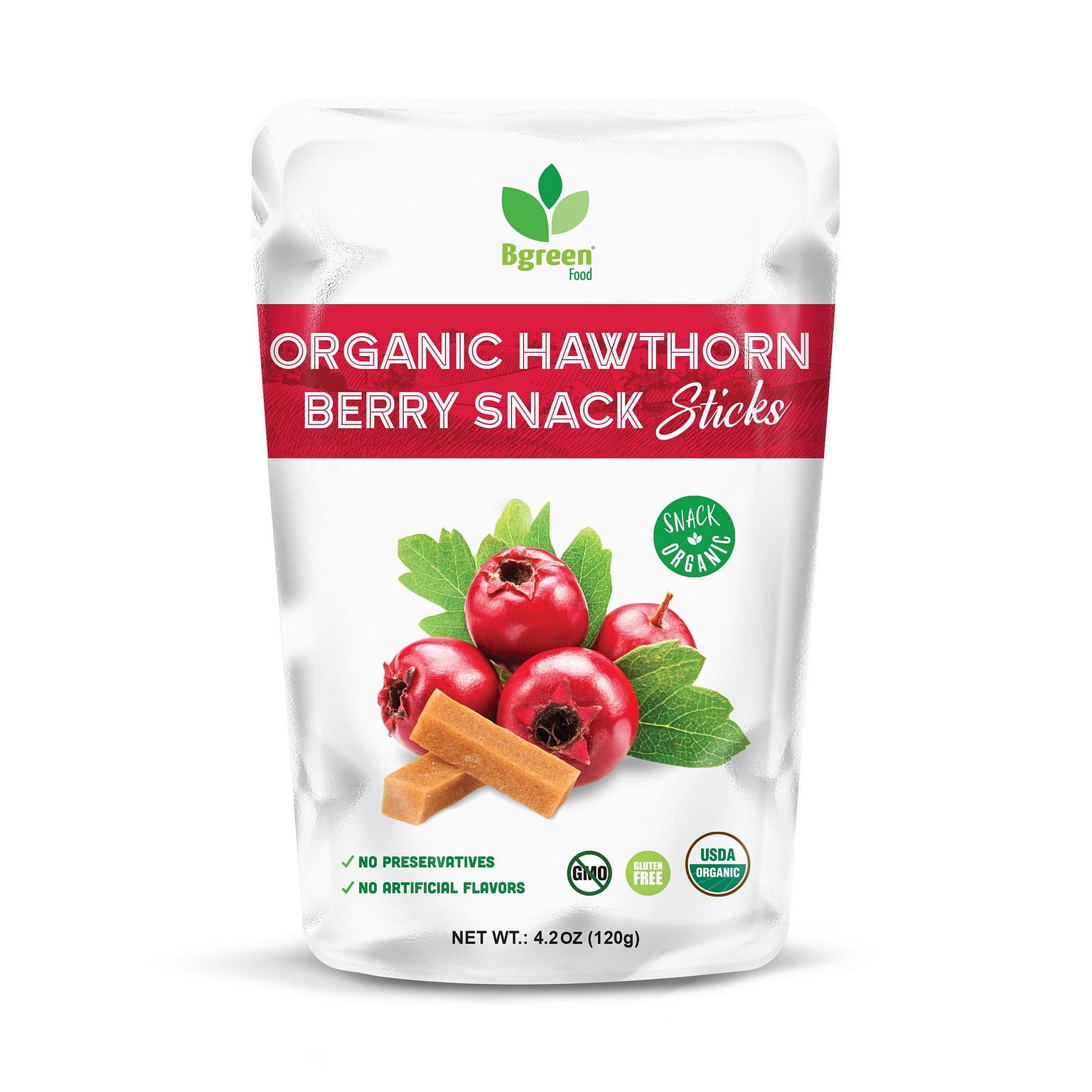Organic Hawthorn Berry Snack (Sticks) 4.2 온스