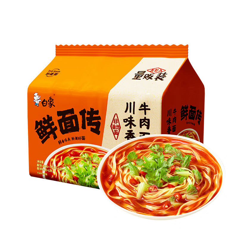 白象方便面 鲜面传川味香辣牛肉面 非油炸面方便速食 582 克