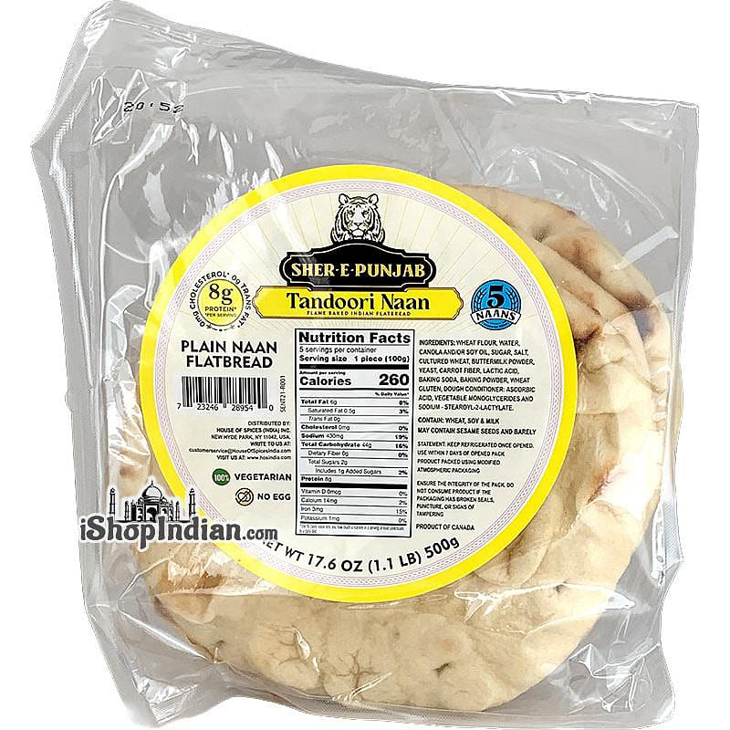 Sher-E-Punjab Tandoori Naan - Regular, 5 pcs 5 อัน