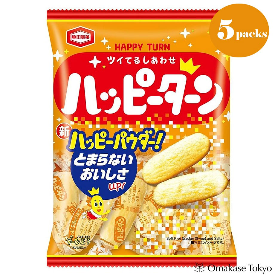 Kameda Happy Turn Rice Crackers 96g (5 Pack) 480 g