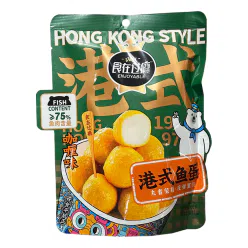 Enjoy Hong Kong style fish eggs, spicy fish balls, curry flavored 60g * 1 bag 60 g
