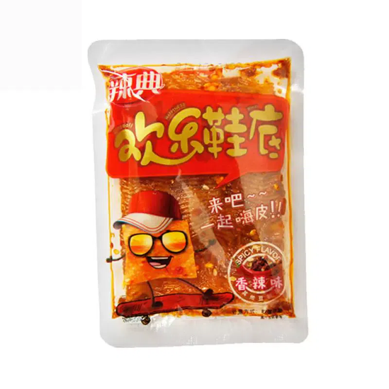 Spicy Dian Happy Sole Bean Skin Spicy Strips, Big Spicy Slices, Perverted Spicy Small Packaging, Classic Small Snacks, 28g*1 Pack 28 กรัม