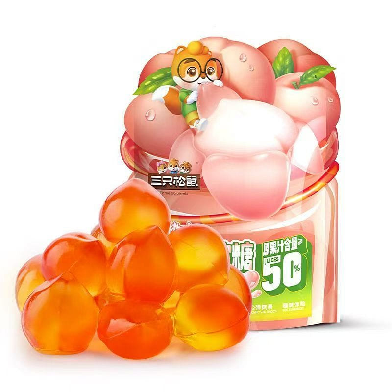 Three squirrel peel fudge white peach flavor 50g 50 그램