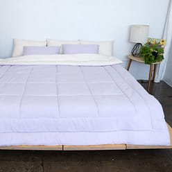 [Final Sale] mumooroom 초극세사 클라우드 차렵이불세트 - Violet&Cream (US Twin) 1 개