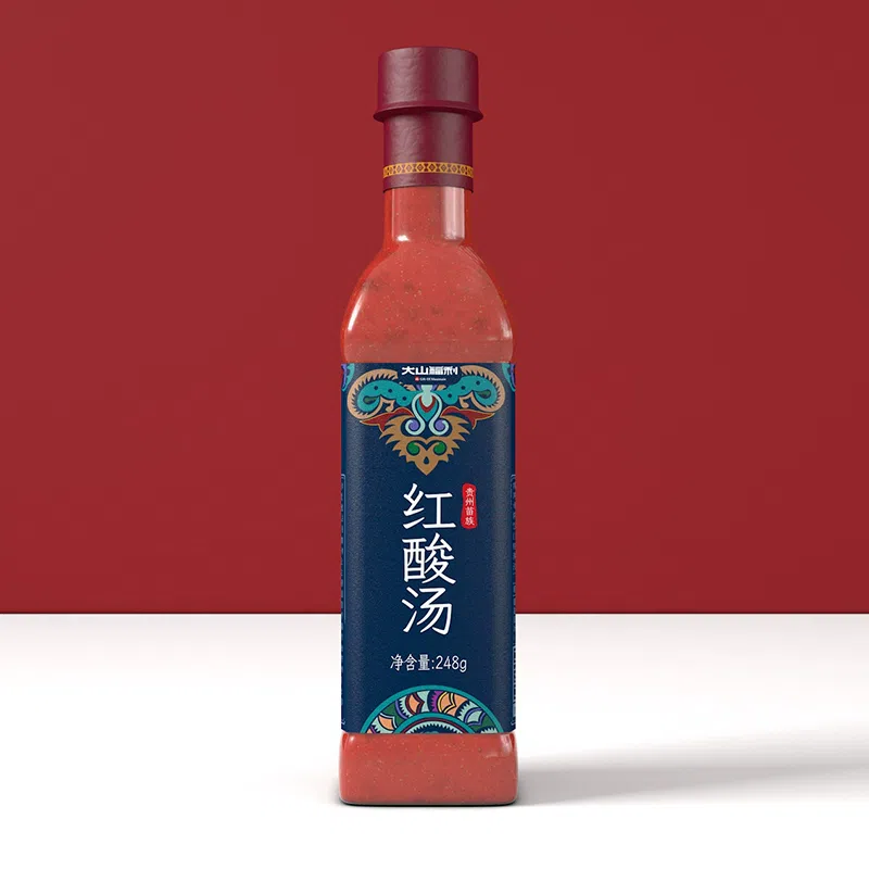 Guizhou Kaili Red Sour Soup Authentic Sour Soup Fish Special Material 248gX1 Bottle 248 그램