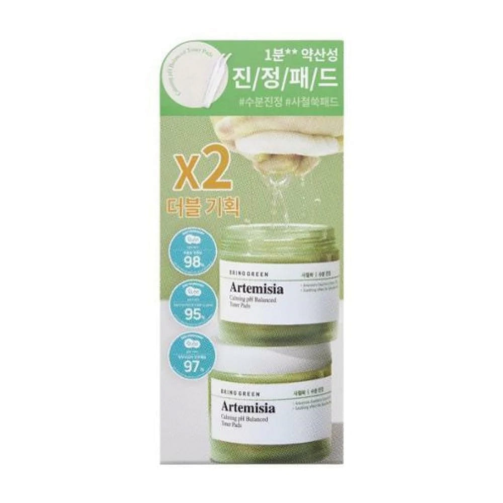 BRING GREEN Artemisia Calming pH Balance Toner Pad 75pcs double set 75 g