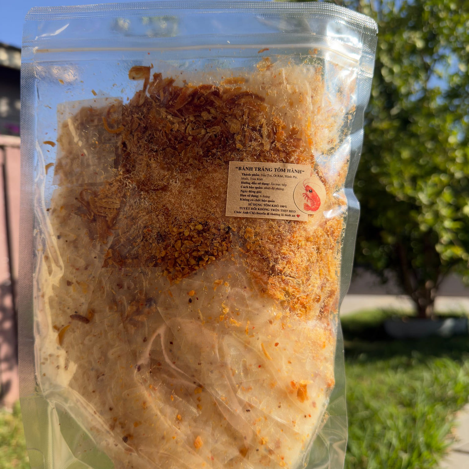 Rice paper with dried shrimp and fried shallots 1 pack