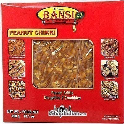 Bansi Peanut Jaggery Chikki - Peanut Brittle, 14.1 oz box 14.1 ออนซ์