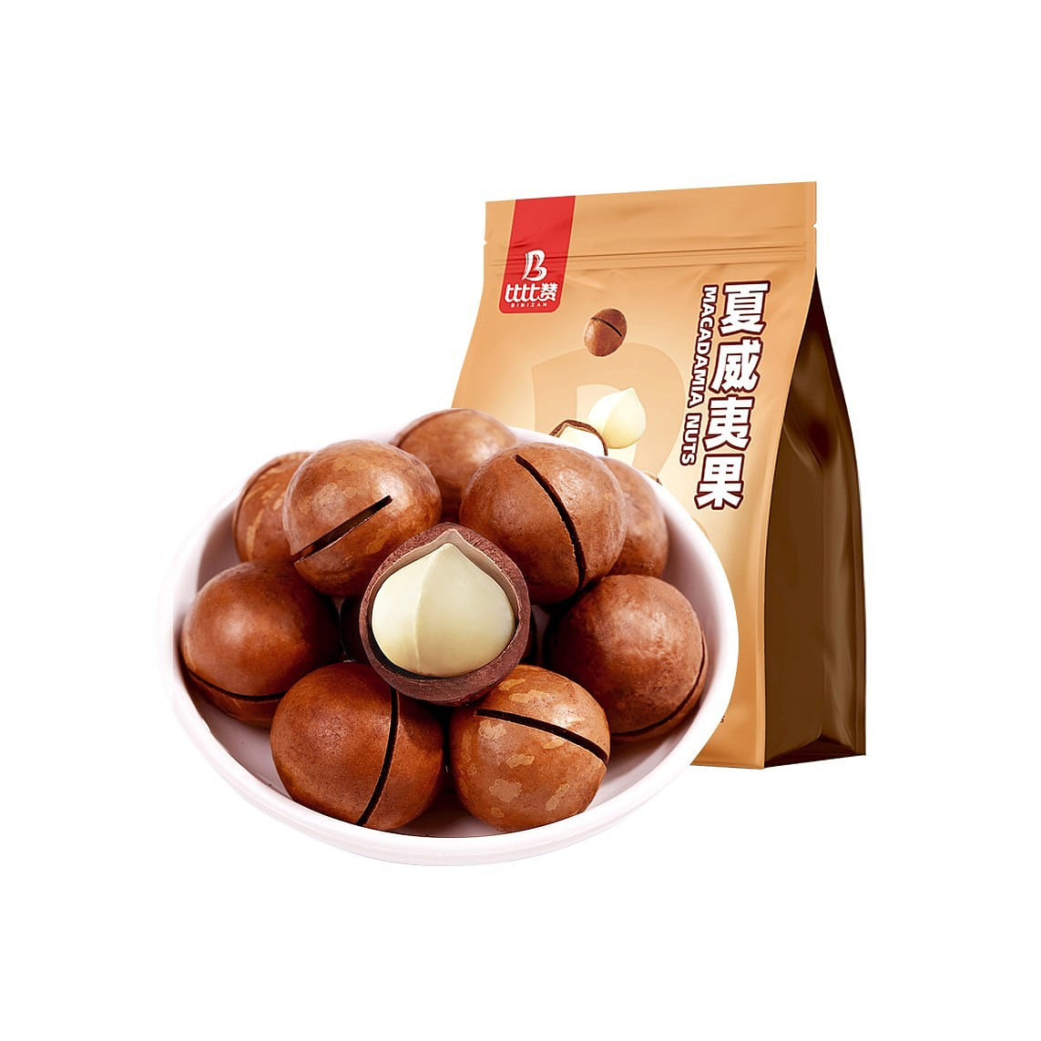 中國比比贊 夏威夷果乾果類堅果奶油味孕婦小零食炒貨休閒 100g A+級 優選大顆 100 克