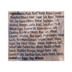 Shirakiku Pork and Beef Teriyaki Meatballs, Frozen 16 oz