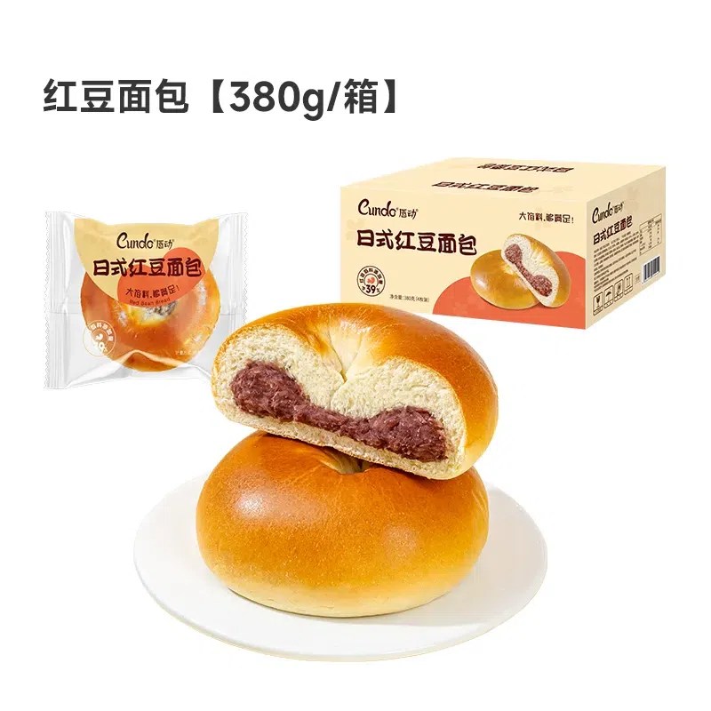 Liped red bean bread 380g*1 box 380 g