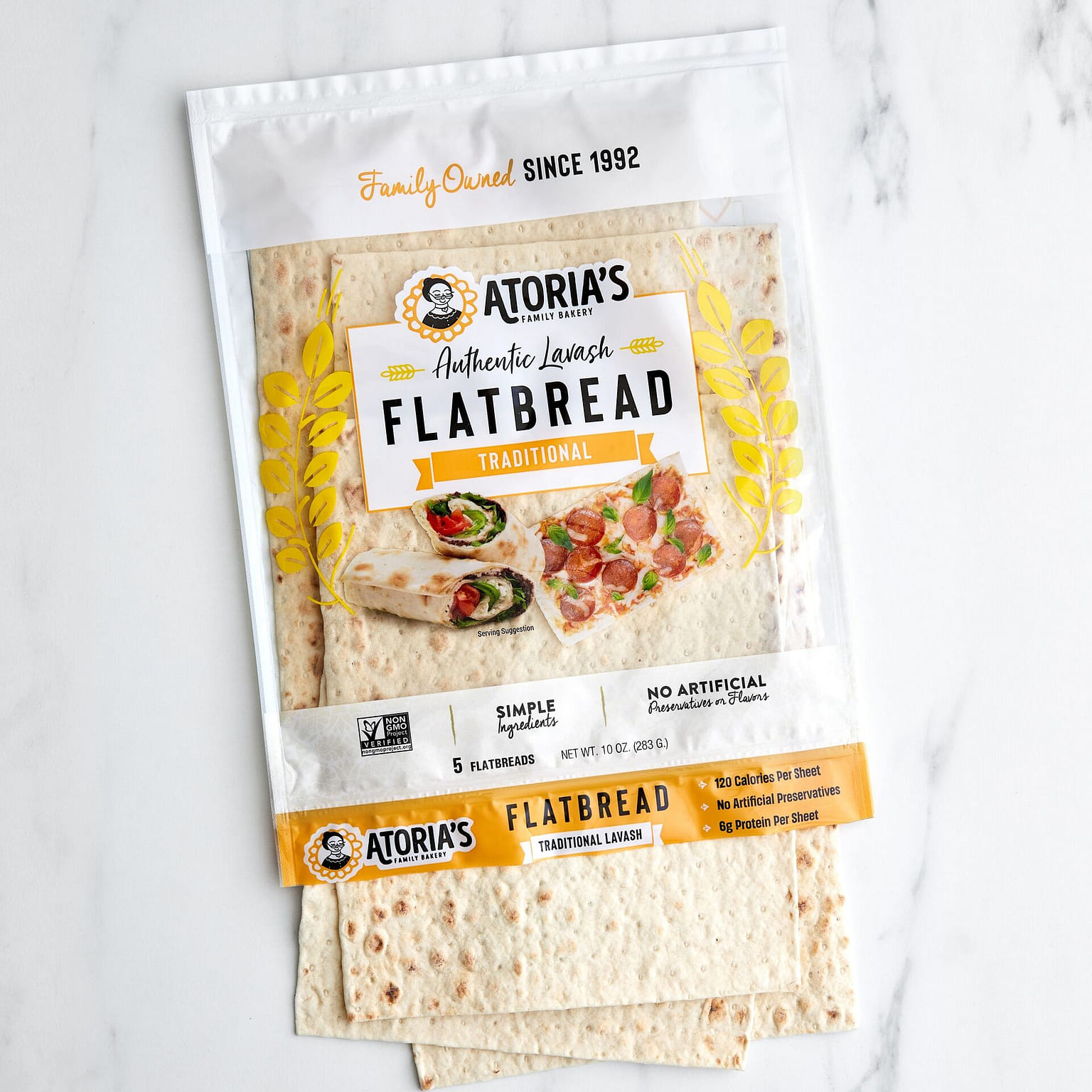 Atoria's Family Bakery Traditional Lavash Flatbread 10 count