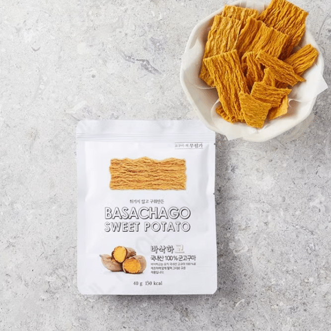 40g*5 Yegan Basachgo sweet potato slices. Rich and crispy low-calorie snack 1 개