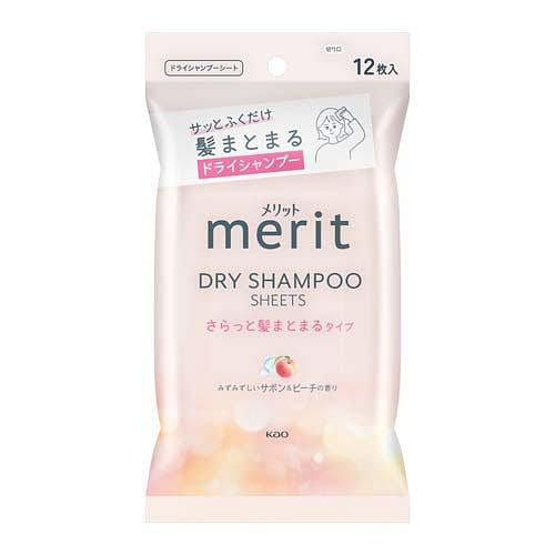Kao Merit Hair Cleansing Wipes Peach Scent 12pcs 1 each