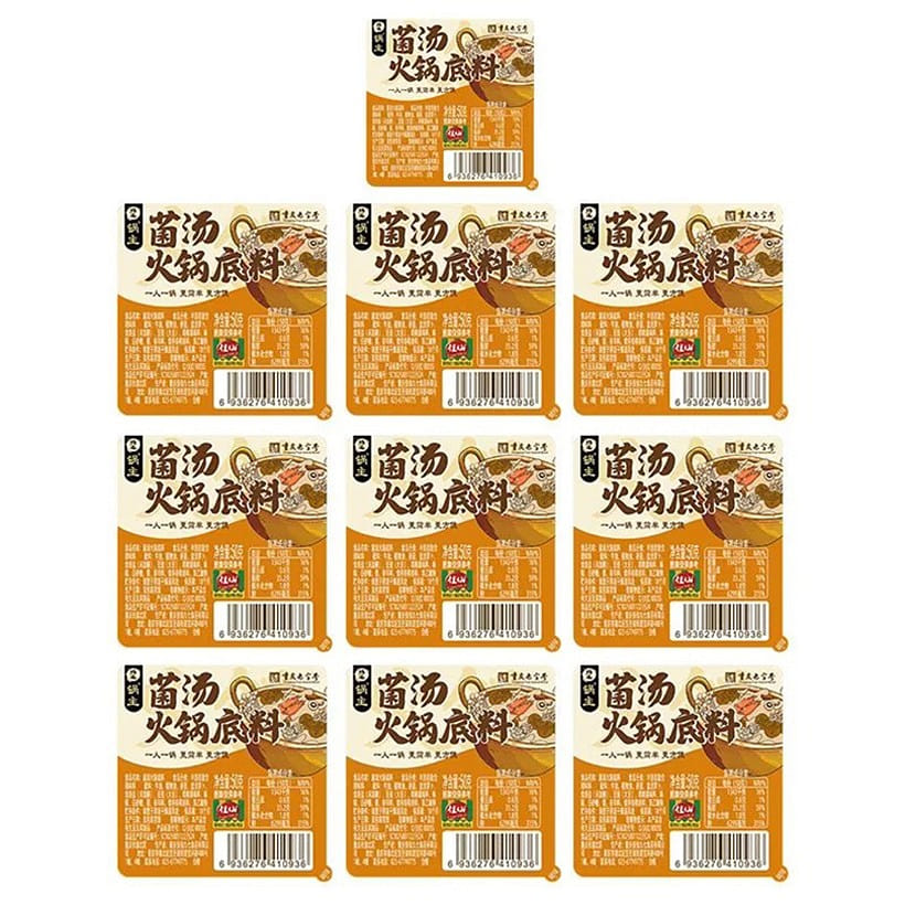 Jiaxian Guozhu Mushroom Soup Hotpot Base 600g 600 g