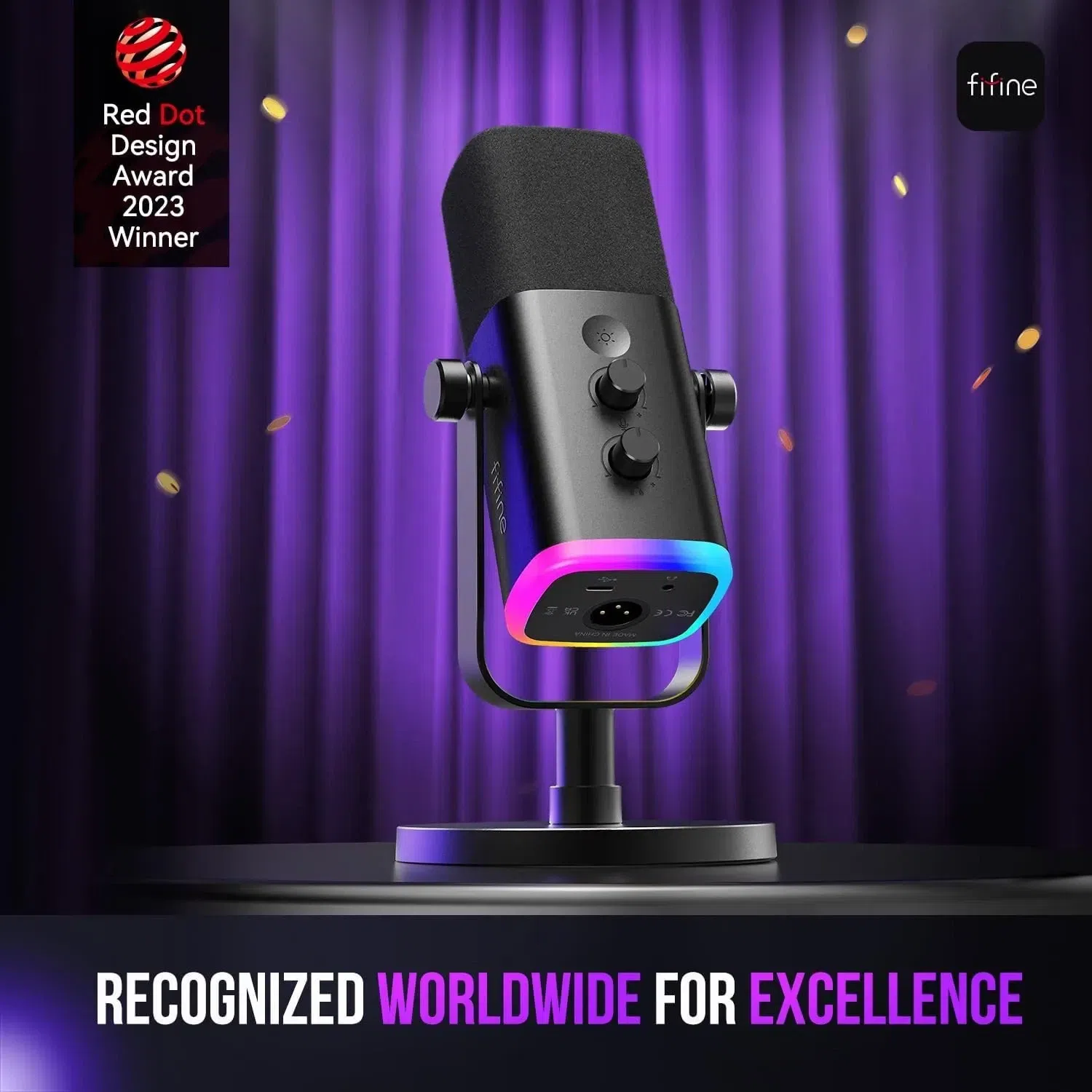 USB/XLR 动圈麦克风，适用于播客录音 1 盒