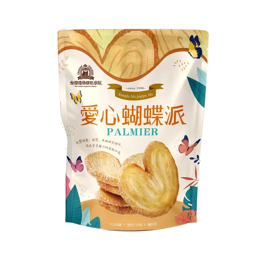 Taiwan School of cookie Palmier 180g(Single Piece) 3 อัน