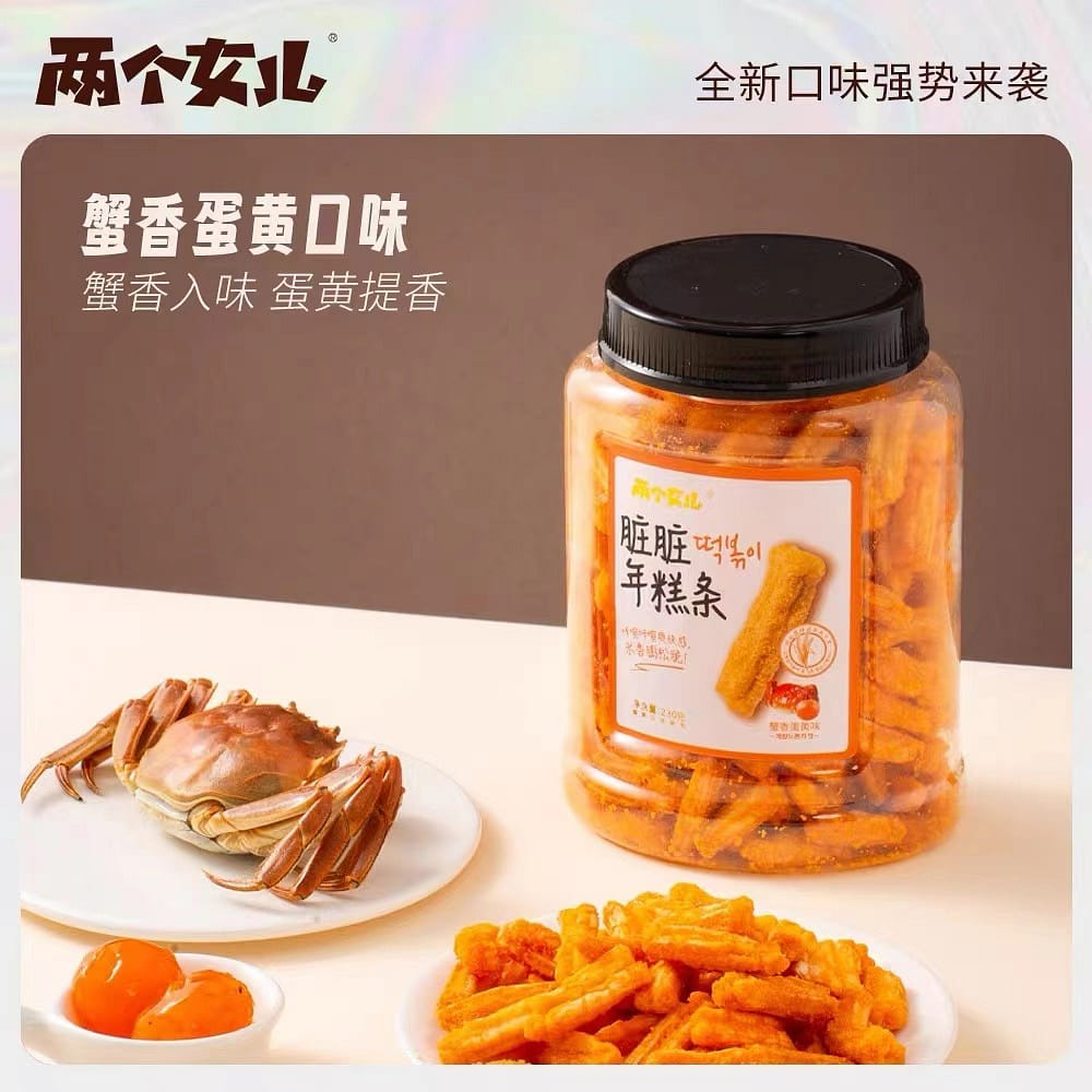Rice cake strips crab-flavored egg yolk flavor 230g*1bottle 230 กรัม