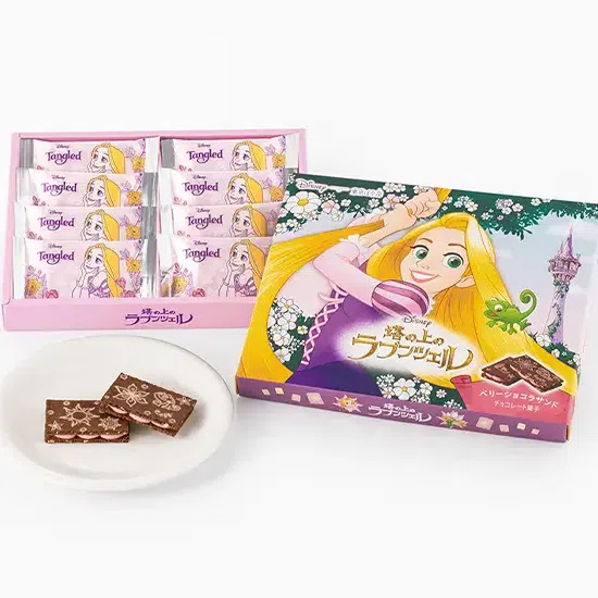 TOKYO BANANA x DISNEY Rapunzel on the Tower Sandwich Cheese Biscuits, 8 PCs 1 กล่อง