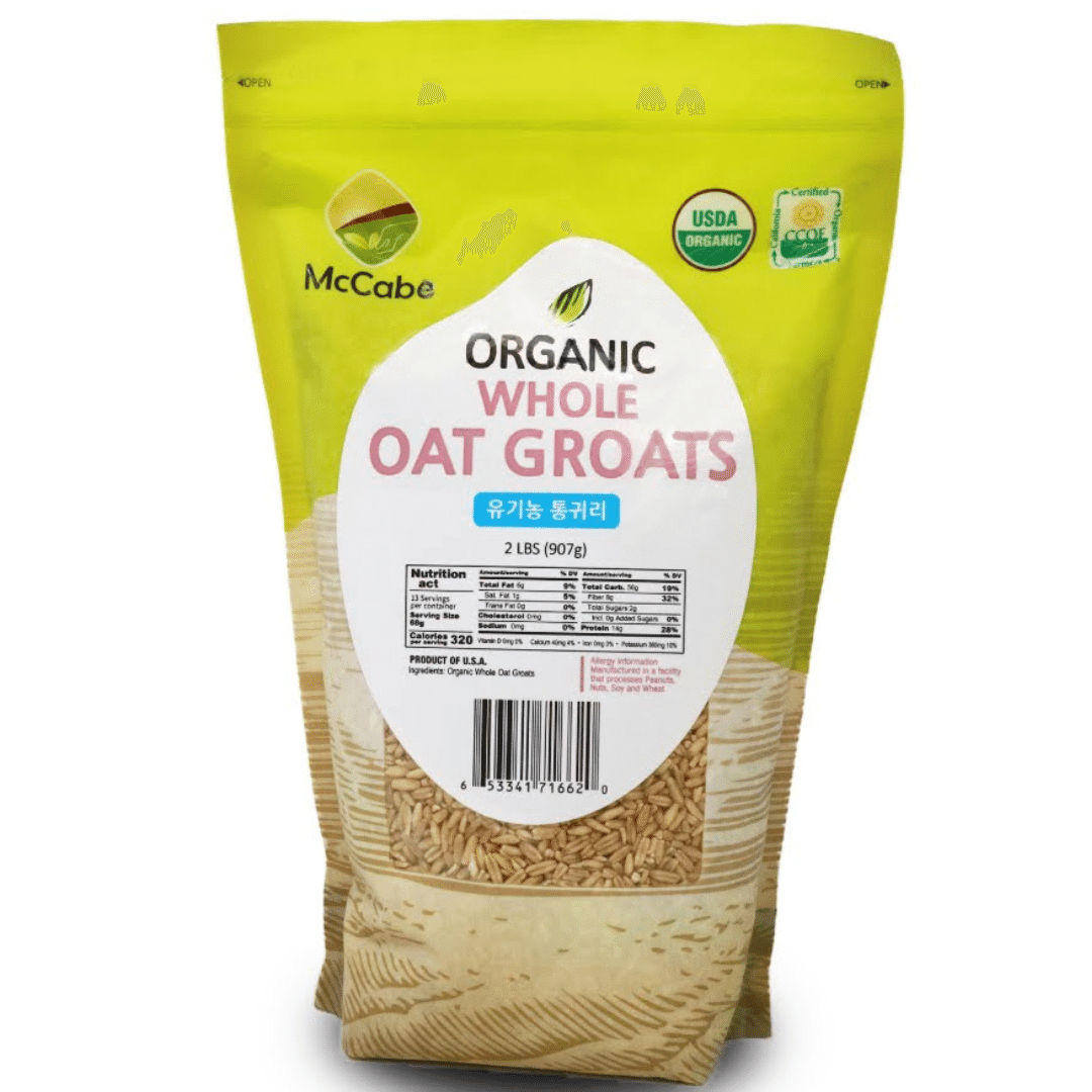 McCabe Organic Whole Oat Groats, 2lbs, USDA Certified Organic, CCOF Organic Cert 2 ポンド