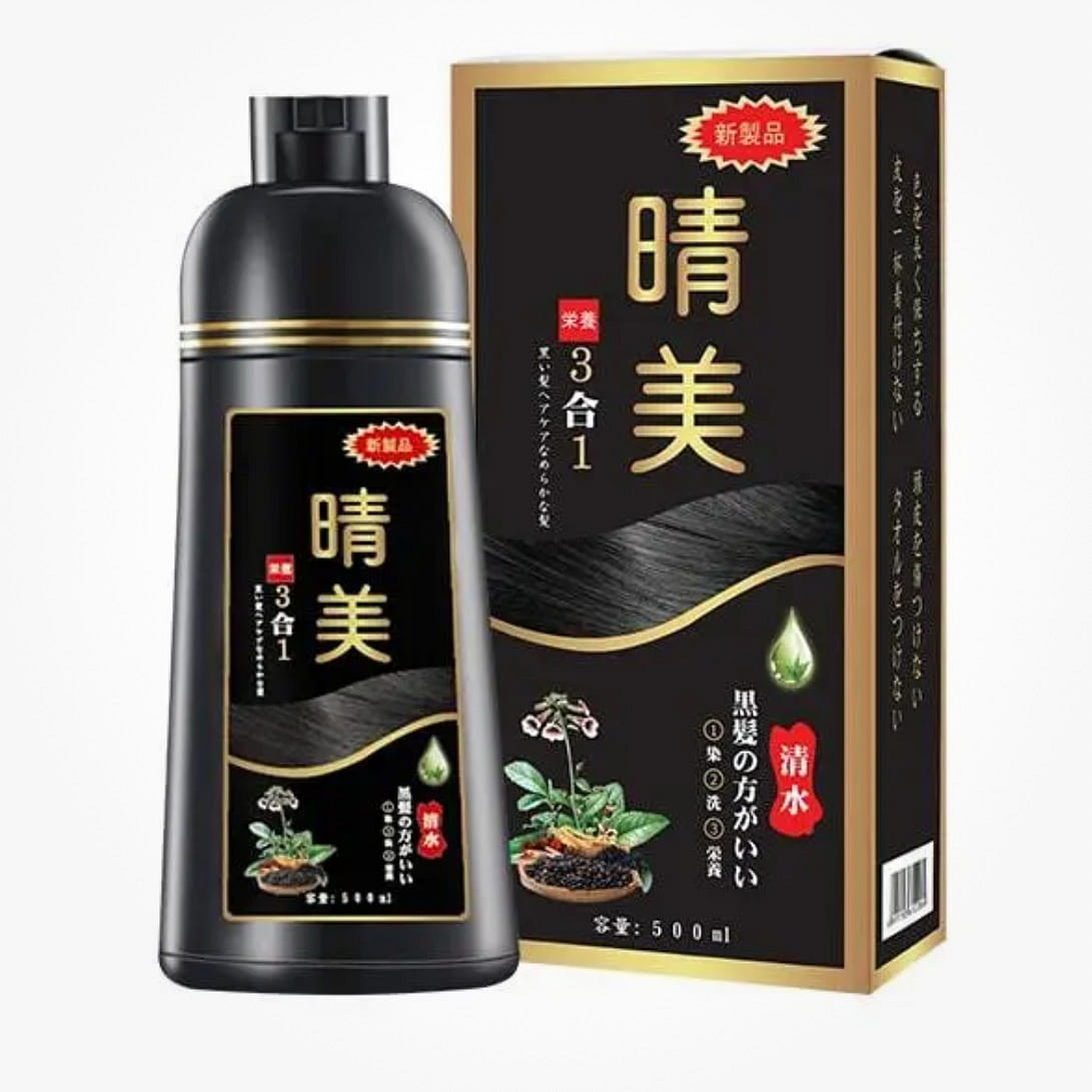KOMI JAPAN Hair Dye Color Shampoo NATURAL BLACK 500mL 1 bottle