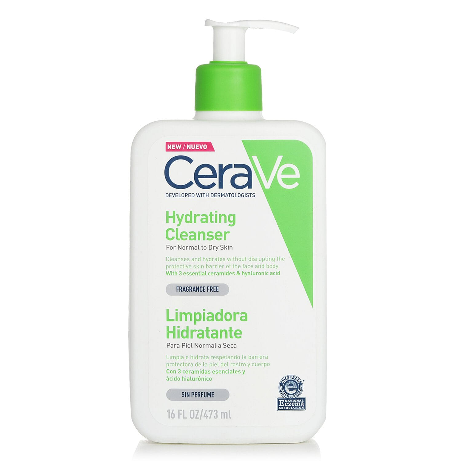 CeraVe Hydrating Cleanser For Normal to Dry Skin 473ml/16oz 473 มิลลิลิตร