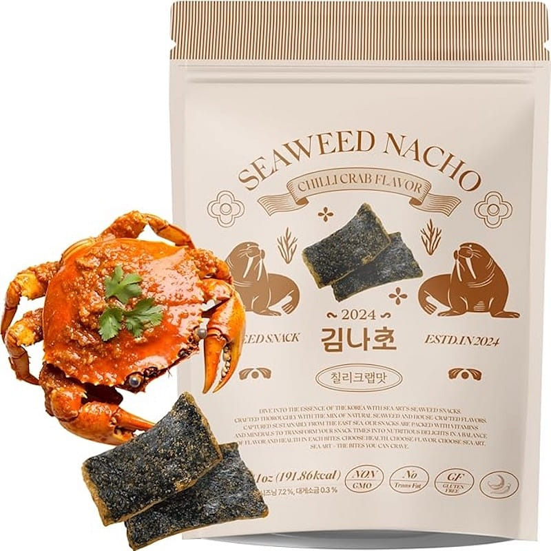 SEAART Seaweed Nacho (Chilli Crab Flavor) 1.41 온스