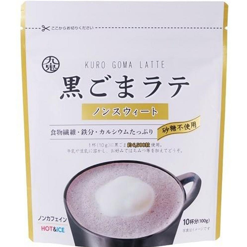 九鬼 黒ごまラテ ノンスウィート 100g 1 個