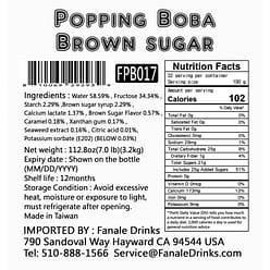 Fanale Popping Bursting Boba Brown Sugar Flavor 7 파운드