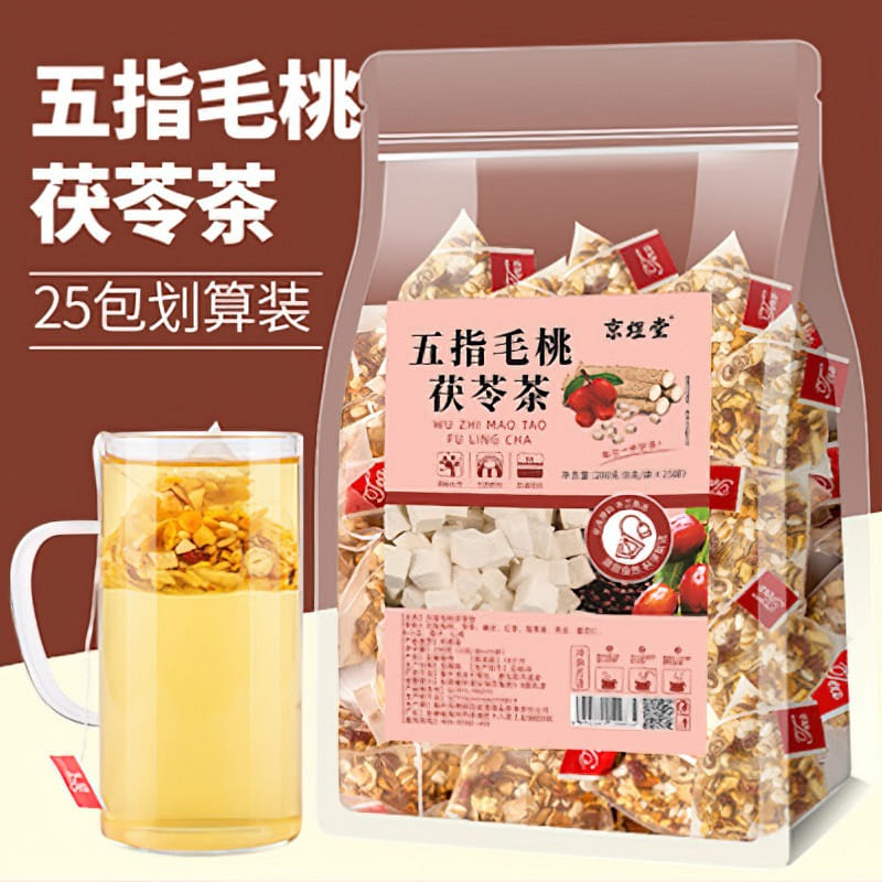 Five fingers hairy peach poria tea 25 packets 1 ส่วน