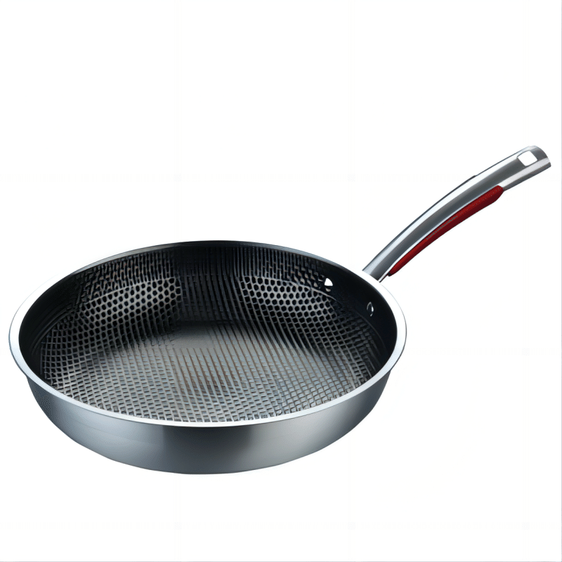 Qing Exhibition 26cm Stainless Steel Suspended Lidless Non-stick Frying Pan 1 อัน