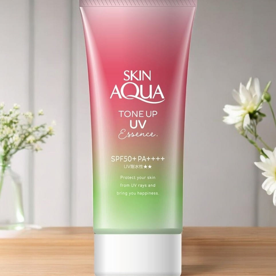 Rohto Skin Aqua Tone Up UV Essence Happiness Aura 80 กรัม