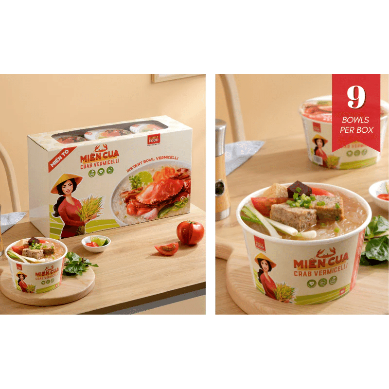 Simply Food 蟹粉玻璃方便面碗 9 件装 1 份