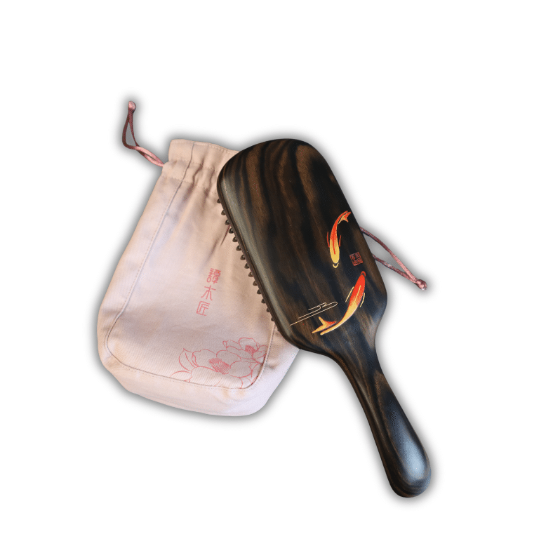 TAN MUJIANG Black Rosewood HAIR BRUSH 1 개입