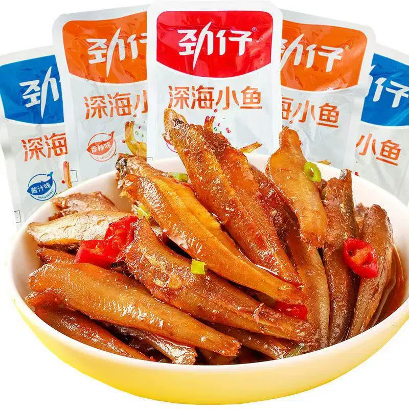 劲仔小鱼香辣小鱼干麻辣深海小鱼仔特产休闲即食50g*1 50 克