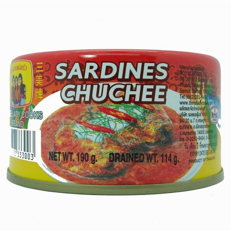 Three Lady Cooks Sardines Chuchee 190 g