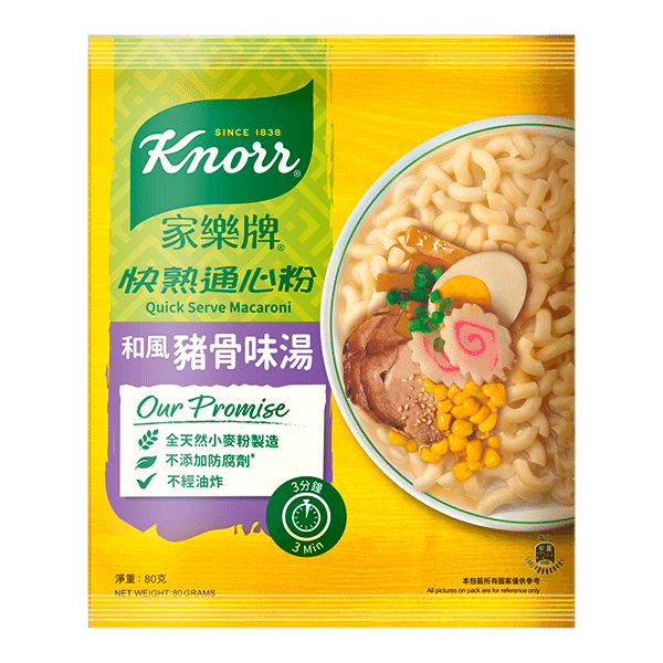 KNORR Quick Serve Macaroni Pork Flv 80 그램