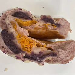 Purple sweet potato and mochi meat floss bread 1 each