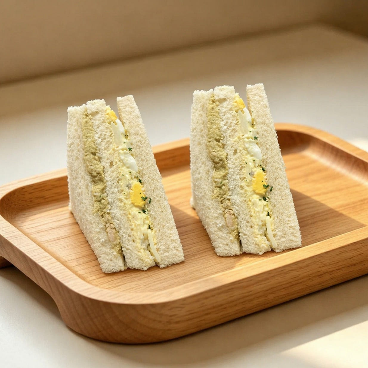 Tuna Avocado & Egg potato salad sandwich 2pcs 1 each