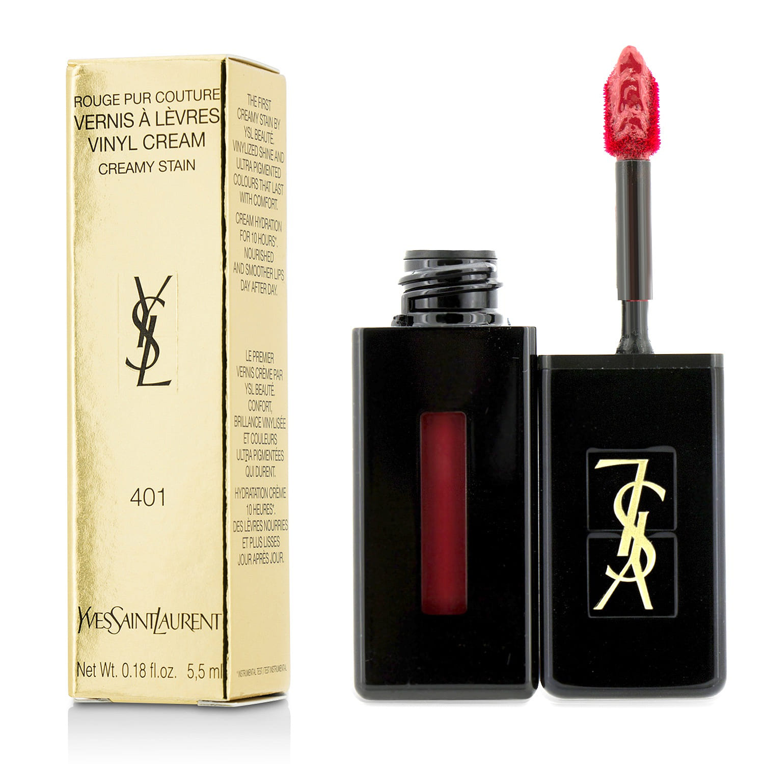 伊夫聖羅蘭 YSL 彩蜜唇色漆亮系列 - # 401 Rouge Vinyle 5.5ml/0.18oz 5 毫升