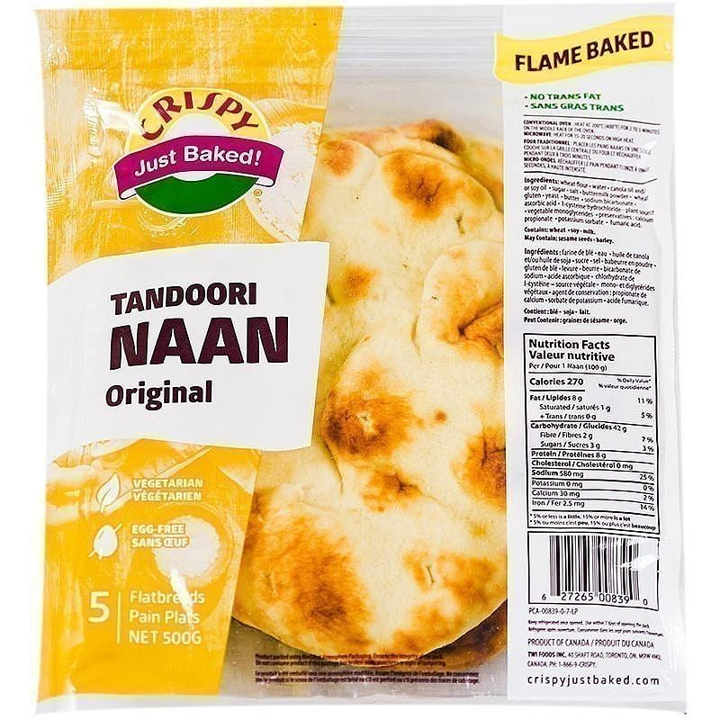 Crispy Tandoori Naan - Regular, 5 pcs 5 개입