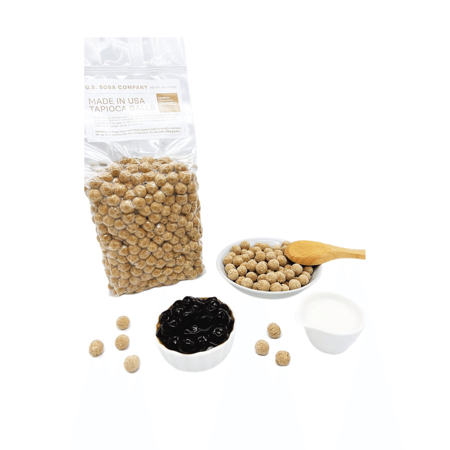 US Boba Co Tapioca Pearl Boba Ball Brown Sugar Flavor 3 파운드