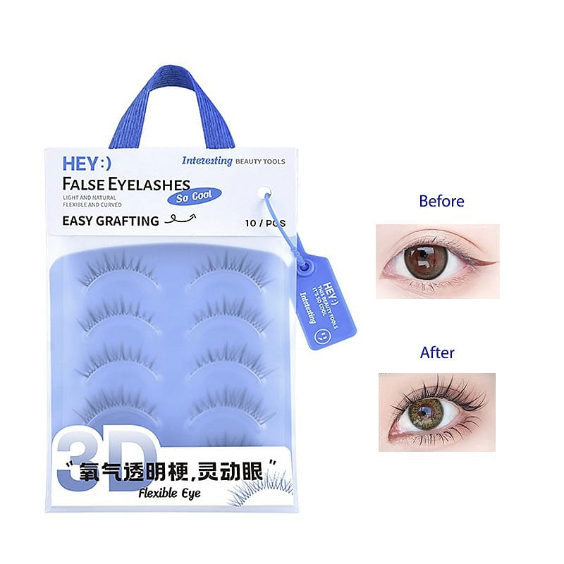 Natural Doll Eyelash On An Invisible Soft Band 1 팩