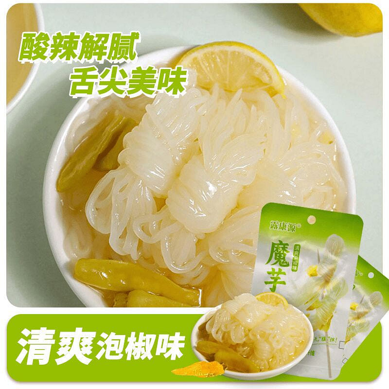 Pickled Pepper Konjac Knot, Low-Fat Snack 1 box*20 pack