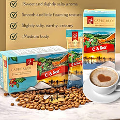 Le Plateau Coffee Viet Nam - C& Sea (Coffee & Sea) 4-in-1 Instant Coffee. 1 box