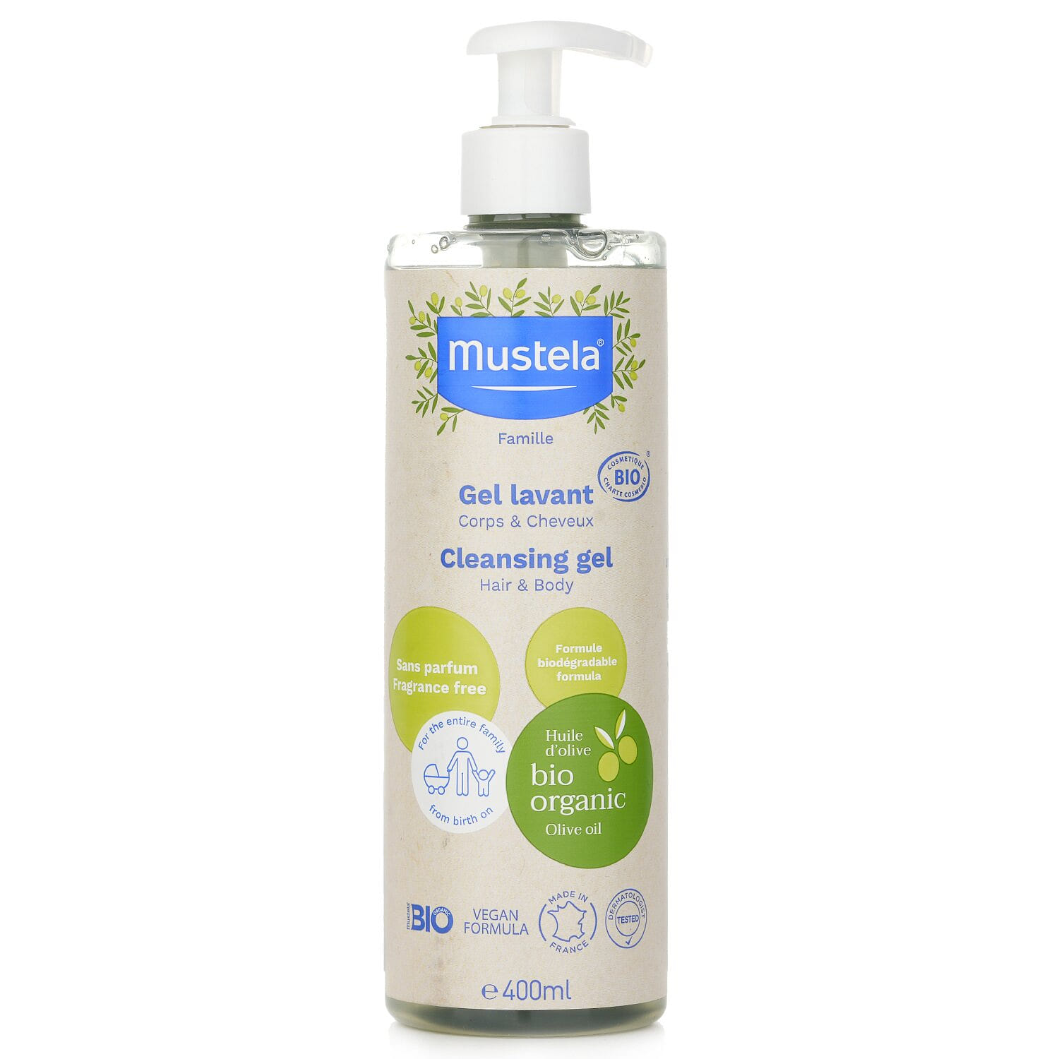Mustela Bio Organic Cleansing Gel (For Hair &amp; Body) 400ml 400 ml